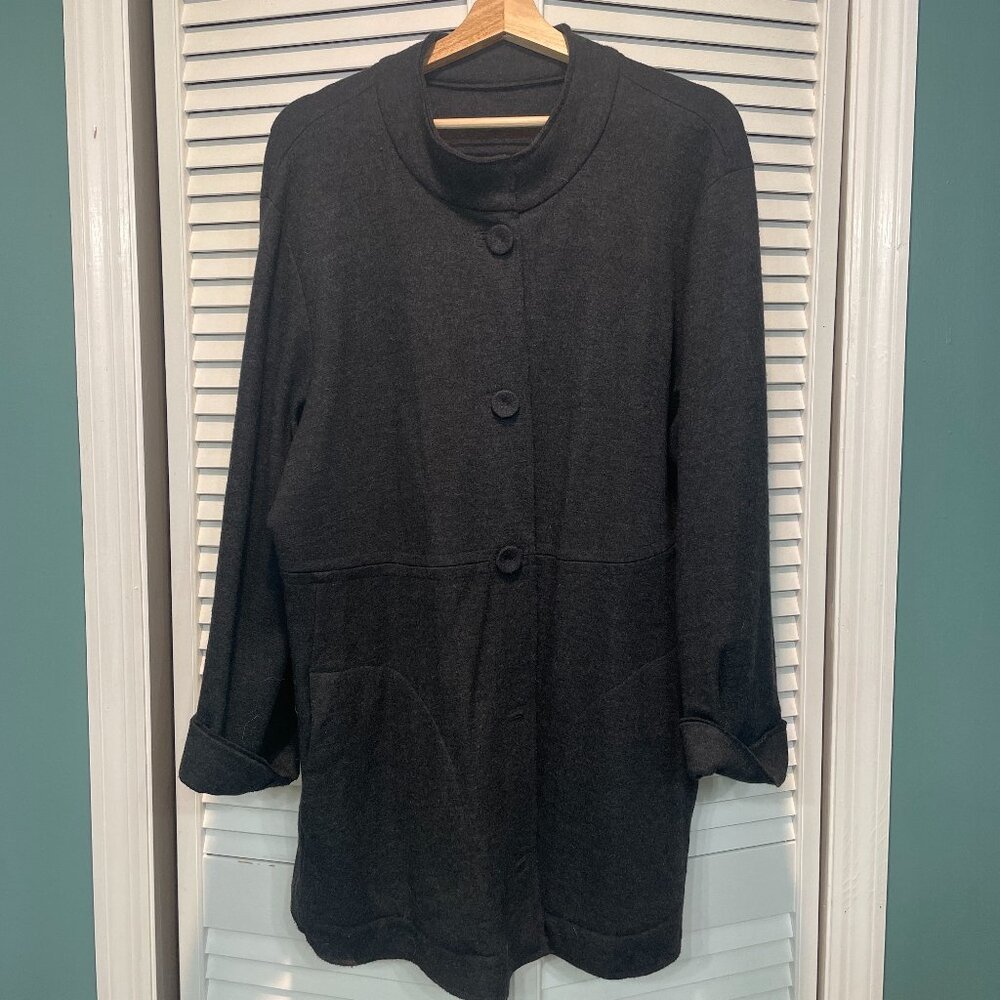 Eileen Fisher Women's Gray Jacket 2X